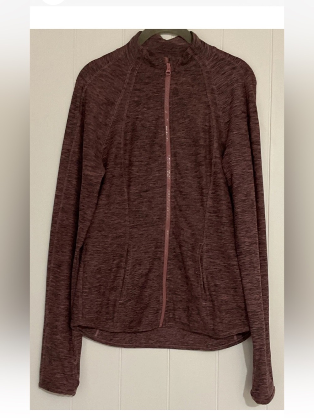 Yogalicious Marled Mauve Full-Zip Jacket
